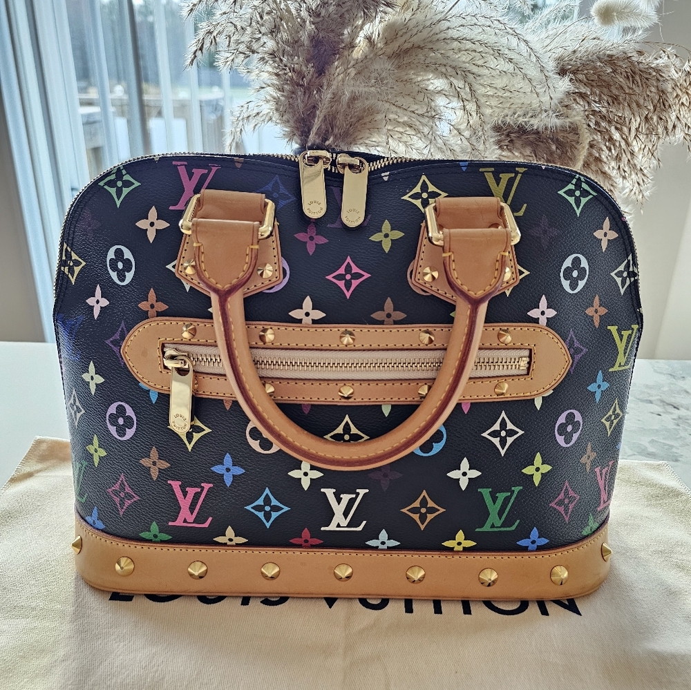 Louis Vuitton Black Multicolor Alma
